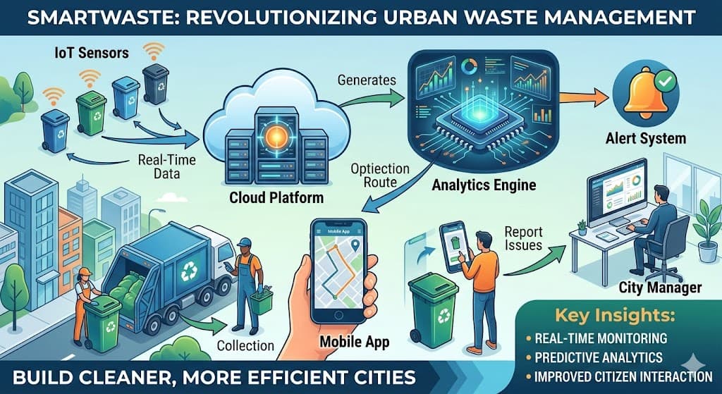 Optimizing Urban Waste Management with SmartWaste System illustration